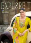 Venesiaa By Karissa Viscose Threadwork Kurti With Bottom Dupatta Exporters In India